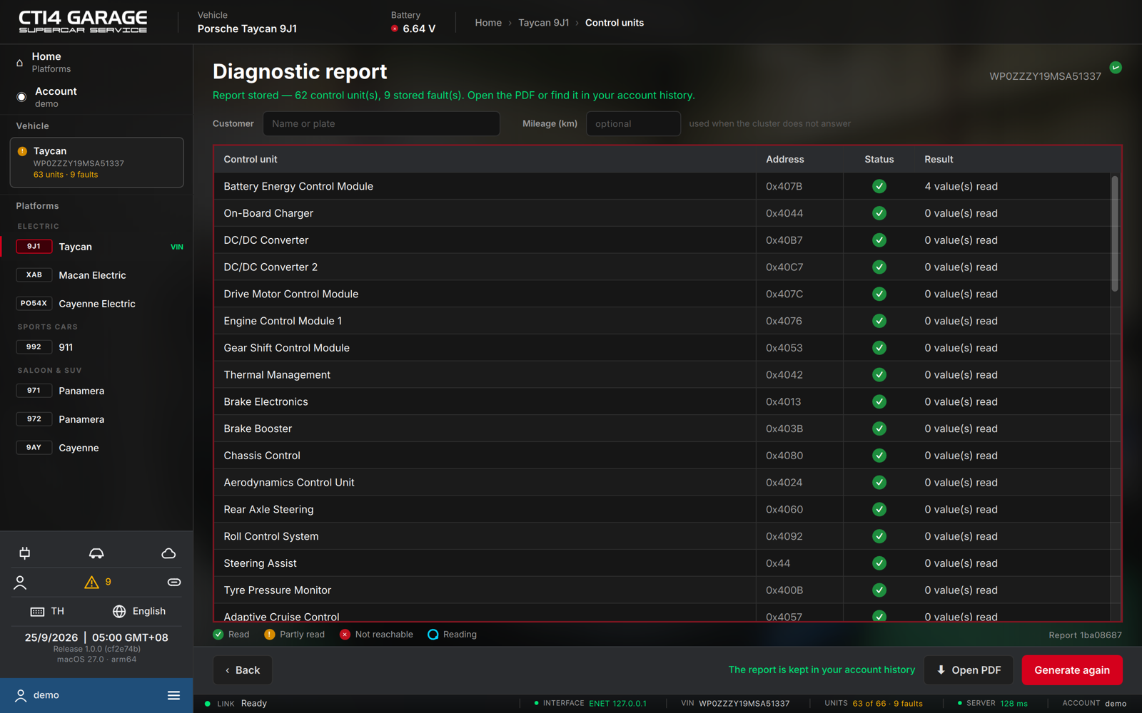 A diagnostic report